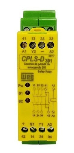 Relé Segurança Nr12 Monitoramento Cortinas Luz Cpls-d301 Weg