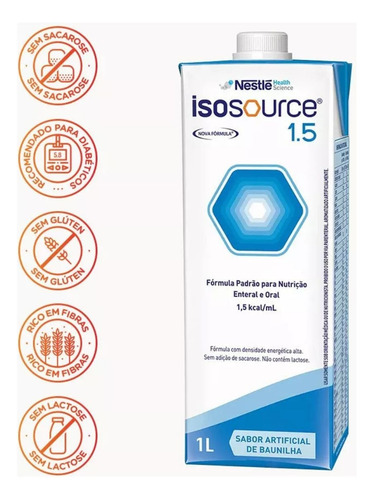 Isosource 1.5 - 1 L -nestle Sem Sabor