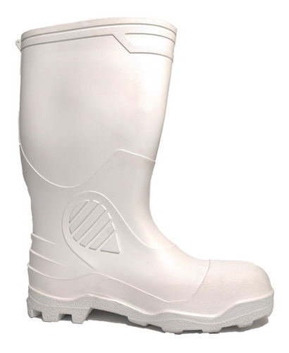 Bota Wsm Sanitaria 1702 Blanca Hule Con Suela Antiderrapante