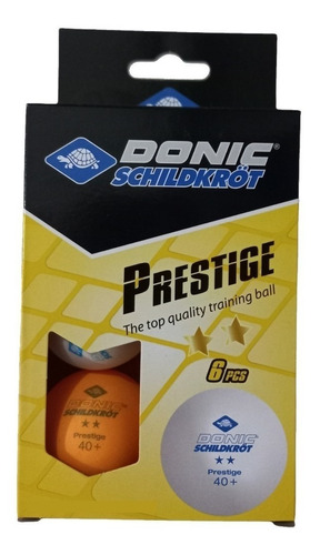 Pelotitas Ping Pong X 6 Unidades Donic  Prestige 2 Estrellas