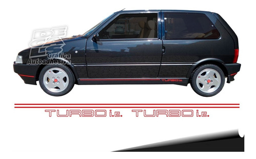 Calco Turbo Ie De Fiat Uno Turbo Kit Completo Vinilo Común