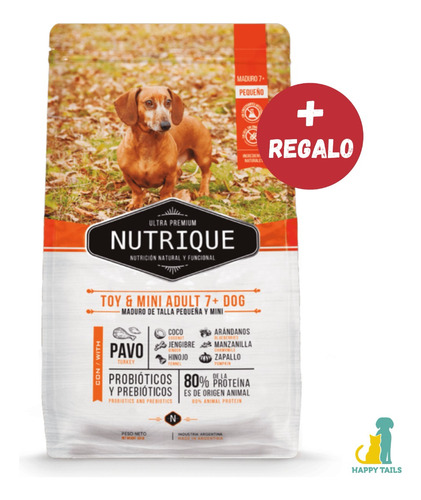 Nutrique Toy & Mini Adult +7 X 3 Kg - Happy Tails