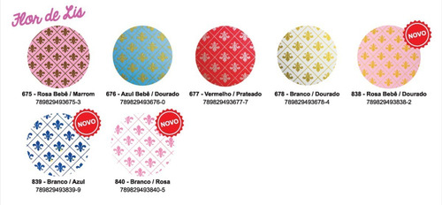Folha De Eva Estampado Flor De Lis 40x60cm - 5 Unidades