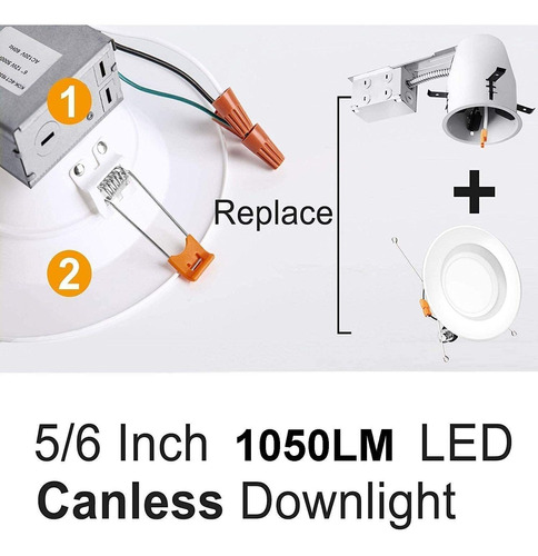 Downlight 24pack 6inch Delgado Led Con Caja De Empalmes Luce