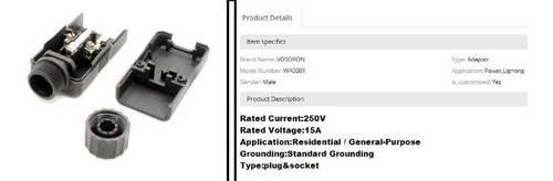 Conector Adaptador Macho Iec 320 C20 Para Ups Servidores