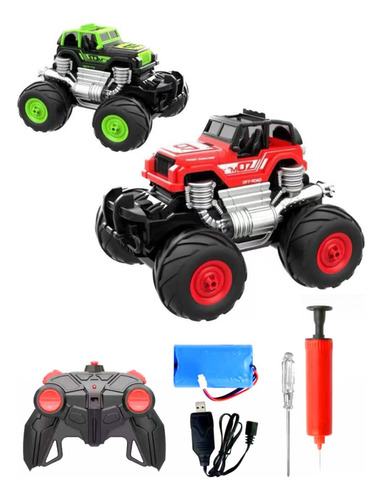 Juguete Radio Control Remoto Ruedas Inflables Anfibio 4x4 P