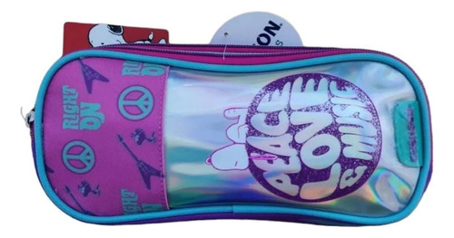 Lapicera Escolar Chenson Snoopy Doble Cierre
