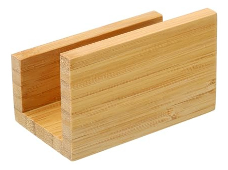 Tarjetero De Madera Para Escritorio, 2 Tarjetas De Visita