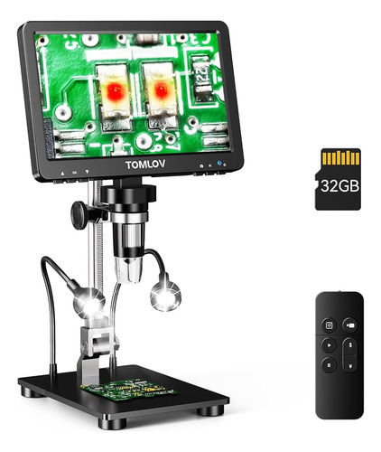 Microscopio Digital Tomlov Dm9 Pro Hdmi De 7  1200x Con Pant