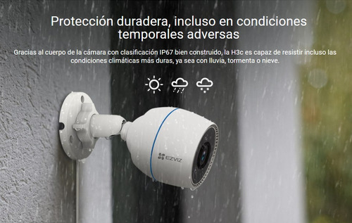 Imagen 4 de 10 de Cámara Seguridad Wifi Ezviz H3c 2mp Exterior Visión Nocturna