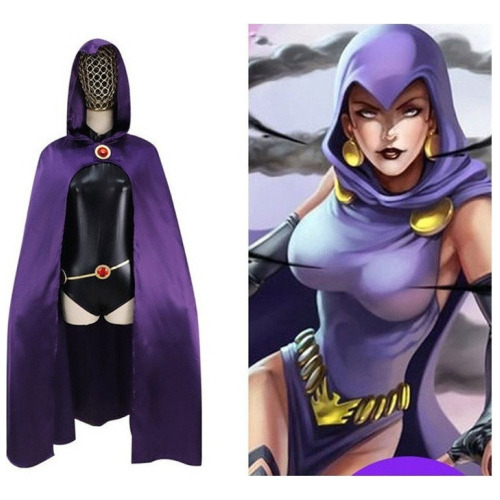 Super Hero Raven Cosplay Mono De Los Teen Titans