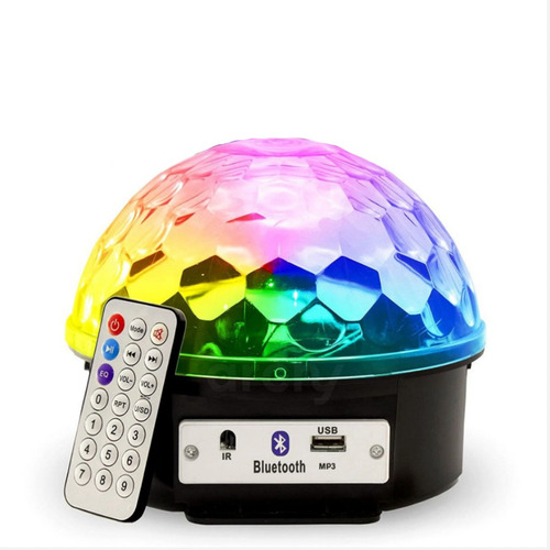 Media Esfera Bola Led Rgb Audiritmica Bluetooth Usb Pendrive