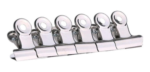 Presilha Clip Inox - Curvatura C - 24 Unid. - Prata