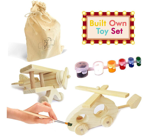 Juego De Juguetes De Madera, Manualidades Para Niños, Kits D