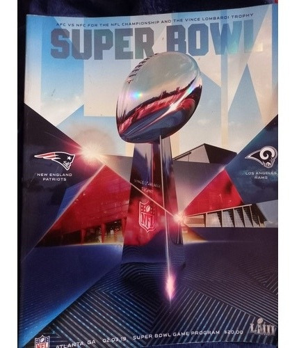 Programa Oficial Superbowl Nfl 2019 Patriots Vs Rams (Usado)