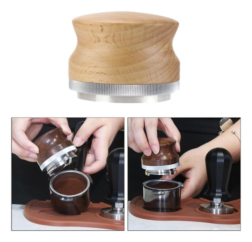 Para Distribuidor Café Espresso/nivelador/mango Madera Con