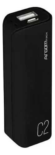 Cargador Power Bank Argom C2 Compact 2500 Mah Negro Portátil