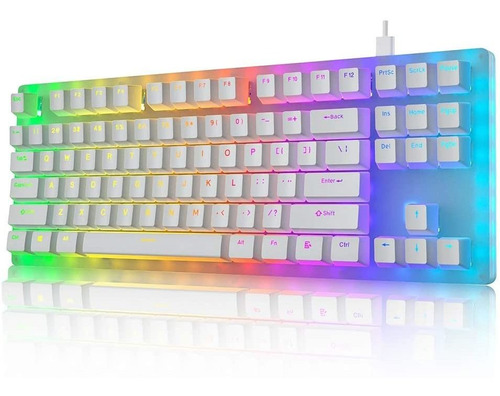 Teclado Mecanico Womier K87 Gateron Switch 60% | Blanco