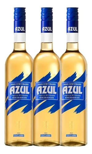 Pack 3 Piezas De Tequila Cuervo Gran Centenario Azul 700 Ml