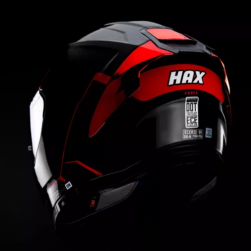 Casco Integral Hax Force 120 negro brillante rojo – Moto Helmets & Sebastian