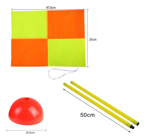 Pólos De Agilidade De Futebol 2pcs Pólos Base Vermelha