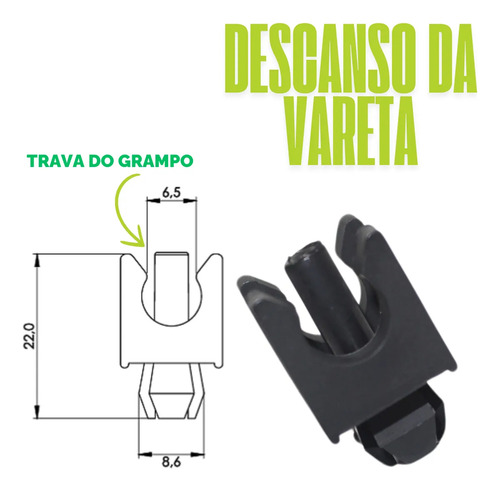 Suporte Fixação Vareta Capo Argo Cronos Mobi Strada Original