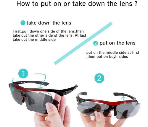 Imagen 5 de 7 de Gafas Lentes De Sol Polarizadas Ciclismo Gafas De Sol