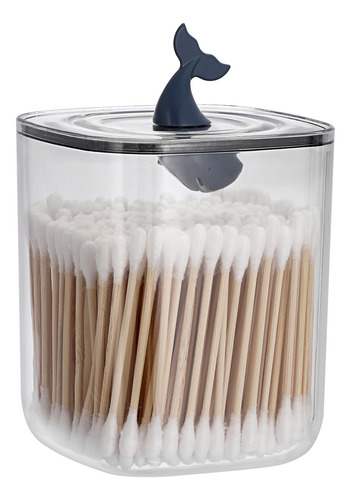 Hipiwe Dispensador De Plastico Qtip Con Tapa De Ballena, Con