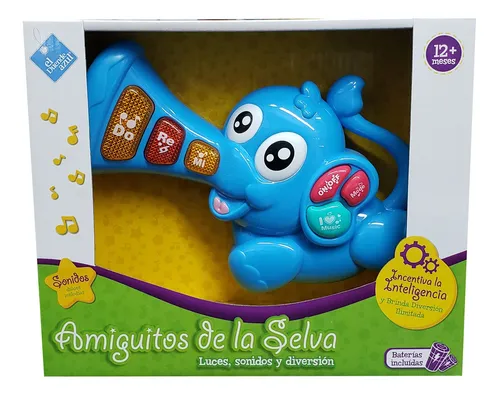 El Duende Azul Piano Elefante Musical Con Luces ELG 7195