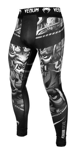 Imagen 3 de 9 de Calza Compresión Larga Venum Devil Mma Jiu Jitsu Thai Kick