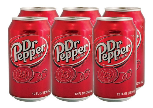 Refrigerante Dr Pepper - Cola Importado Caixa 06 Latas 355ml