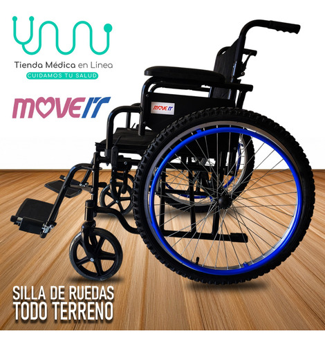 Silla Ruedas Todo Terreno C/ Descansapiés Desmontables