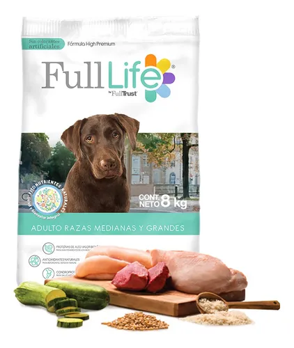 Alimento Full Life Perro Full Life 8kg + Paquete Regalo HS23 para perro adulto