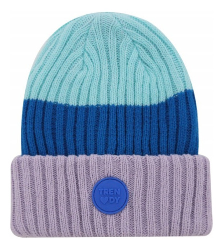 Gorro Invierno Tejido Trendy Con Logo Engomado - Tt168960