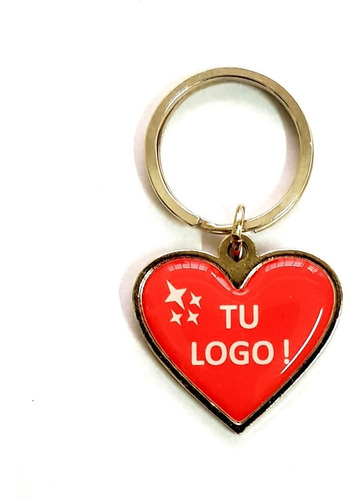 50 Llaveros Con Dome Forma Corazon Diseño A Combinar