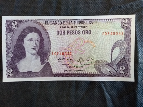 Cedula De 2 Pesos Oro Colombia
