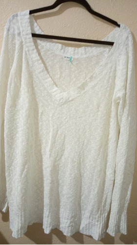 Suéter Blanco Old Navy Talla L Mujer