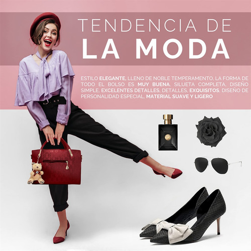 Set 4 Bolsos Impermeables De Lujo Para Mujer Satchel De Moda