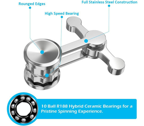 Versión Actualizada: Fidget Spinner, Metal Sensory Fidget...