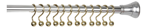 Ganchos Cortina De Baño Acero Inoxidable Cromados Brillosos Dorado