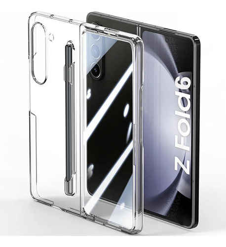 Funda Para Samsung Galaxy Z Fold3/z Fold4/z Fold5/z Fold6 Rudo Uso Transparente Case Uso Case Mujer Niña Succionador