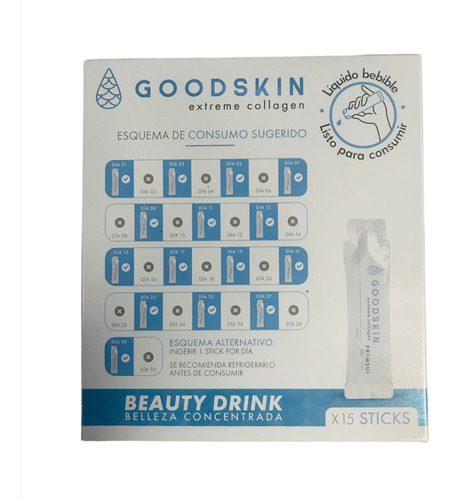 Suplemento en líquido Framingham Pharma Goodskin Goodskin proteínas sabor frutal en caja de 375mL