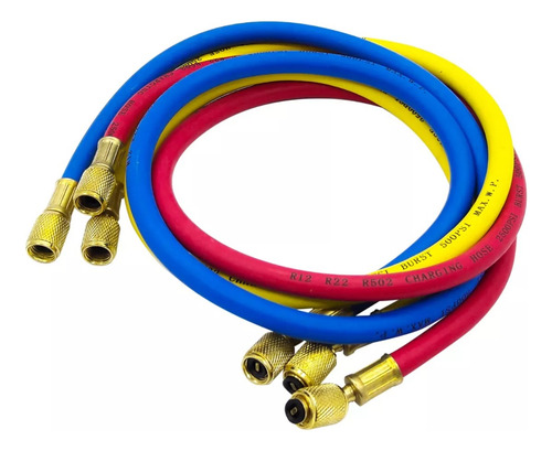 Juego 3 Mangueras Manifold Refrigeración R22 R12 R134a 90cm