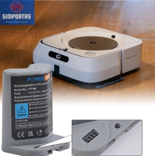 Imagen 1 de 4 de Batería Para Braava Jet M6 Irobot Capacidad Santiago