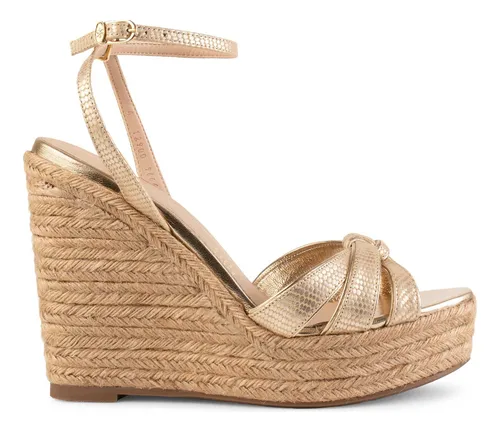 Esparteñas doradas mujer clearance