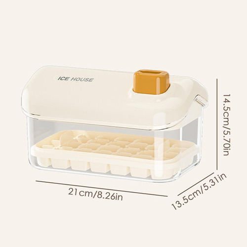 Bandeja Para Cubitos De Hielo Caja Doble Capa Con Tapa, Pala
