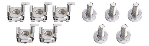 Paquete De 5 - Tuercas Enjauladas Y Tornillos M6 * 20 Para