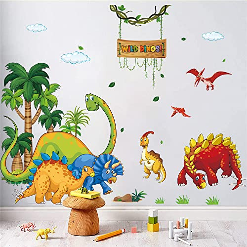 Pegatinas De Pared De Dinosaurios Vinilos Decorativos De Par