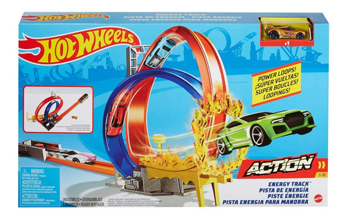 Pista Hot-wheels De Carritos De Carreras Energy Track *sk