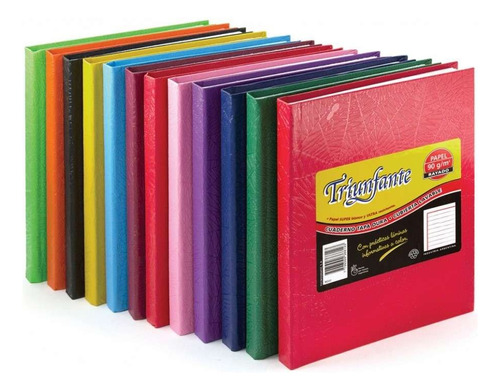 3 Cuadernos Escolar Triunfante 16x21 T/dura X 50 Hjs Rayadas Color Celeste
